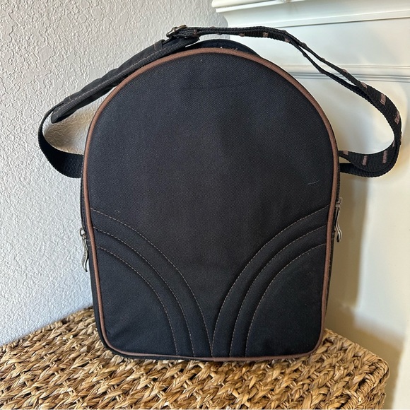 Picnic Time Black Brown Coffee Tea Insulated Travel Backpack - Picture 1 of 10